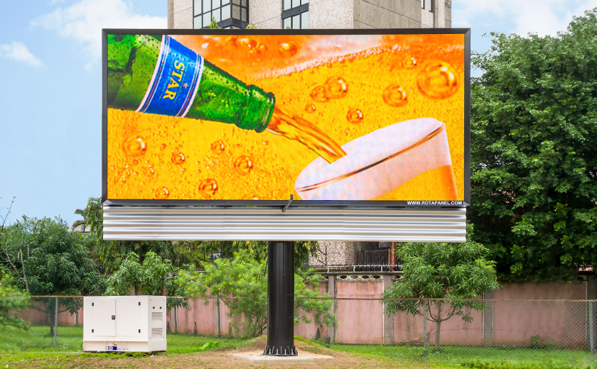 Afficheur LED monté sur poteau 1